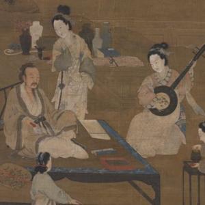 To the tune “Partridge in the Sky”—“Your colorful sleeves held the jade cup with affection”
